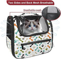 Colored Dog Cat Paw Footprint and Bones Cat Backpack Carrier Pet Backpack Carrier for Small Dogs and Medium cat Puppy Kitten Bunny
