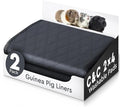 Washable Rabbit & Guinea Pig Cage Liner & Bedding for C&C 2x4 (57"x28"), 2 Pack, Easy to Clean Unlike Fleece, Waterproof, Absorbent, Non-Slip Pee Pad, Reusable Bunny Mat for Small Animals