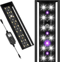 8-INCH LED UVB Light for Reptiles, LED Reptile Light Fixture Controller with Dimming and 4 UVI Modes, 8W Aluminum UVA UVB Lamp for Turtles, Snakes, and Bearded Dragons, 6500K