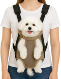 Dog Backpack Carrier, Adjustable Pet Front Carriers, Legs Out Carrying Sling Travel Bag for Small Medium Dogs 2.5-4 Lbs, Soft Wearable Puppy Chest Carry Backpacks for Walking/Hiking/Camping/Traveling