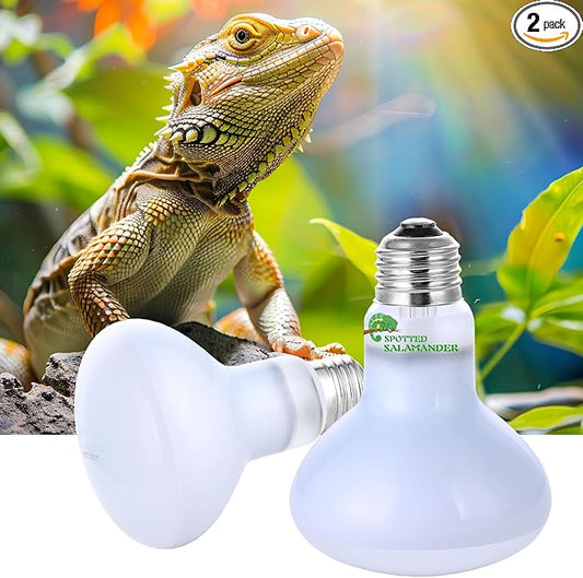 Reptile Heat Lamp Used in Reptiles 75W 100W Heat Lamp Bulbs for Reptiles 2 Pack Amphibians Basking Heat Lamp Bulbs UVA Daylight Basking Light (75Watts)