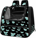 Butterfly on Black Background Pet Travel Carrier | Ventilated Comfortable Design with Safety Features | Ideal for Small to Medium Sized Pets Cats, Dogs etc