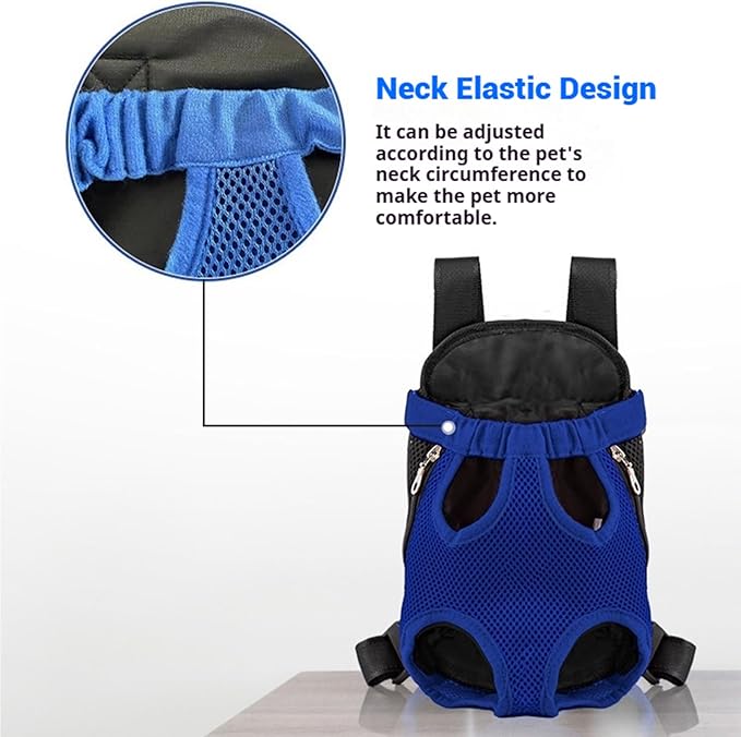 Portable Pet Carrier Backpack, Adjustable Pet Front Cat Dog Carrier Backpack Travel Bag for Small Medium Dogs Cats Puppies, Cat Backpack Carrier for Hiking Cycling (D, L)