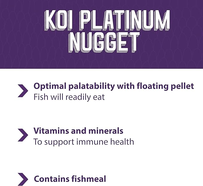 Mazuri Koi Platinum Nuggets Floating Koi Food for Fish, 3.5 lbs.
