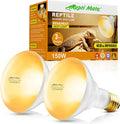 2Pack Reptile Heat Lamp, 150W Reptile Heat Emitter Basking Spot Light, UVA Daylight Heat Lamp Bulbs for Chickens Coop Reptiles Pets Brooder Use