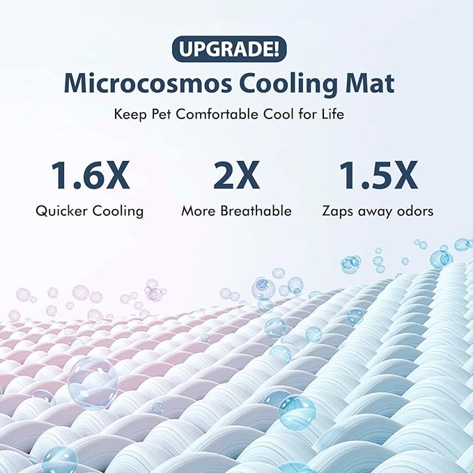 MICROCOSMOS Summer Cooling Mat & Sleeping Pad- Water Absorption Top, Easy Carry, EZ Clean, Materials Safe. Keep Cooling for Pets, Kids and Adults.(Dark Grey, 40" x 28")