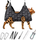 Pet Grooming Hammock Harness for Nail Trimming (XS 12lb), Sling Holder Hanger for Nail Clipping with Clippers, File, and Comb
