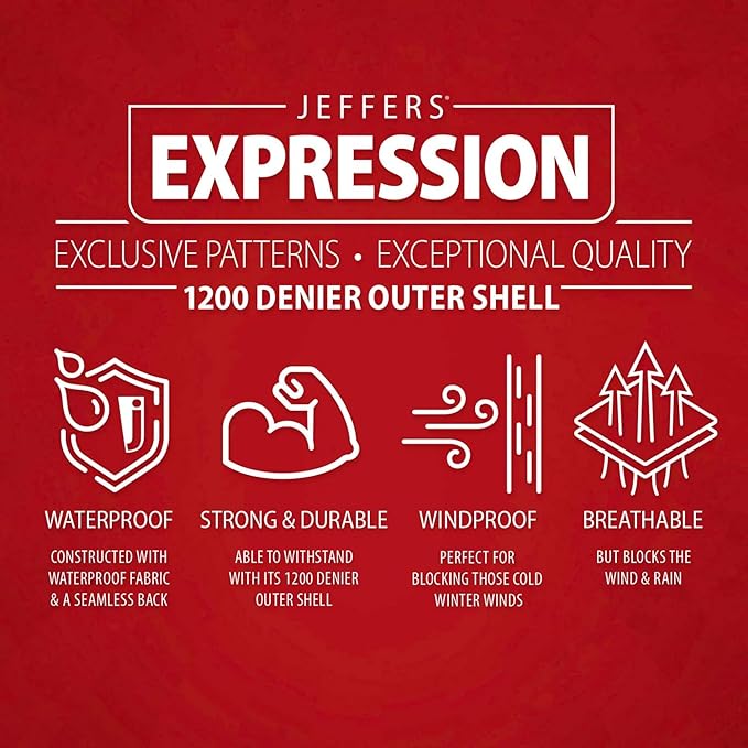 Jeffers Expression 1200 Denier Standard Neck Turnout Sheet, Cattle Drive, 75"- Waterproof, Breathable Horse Sheet with 0g Polyfill, No Insulation, Ideal Protection for Wind & Rain, Lightweight