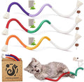 3-Pack Bent Cat Rope Toy, Pet Chew Toys, Interactive Tease Toys for Cats and Kittens, Bite-Proof Playthings, Cotton Rope Kitten Toys for Dental Care and Stress Relief, Pet Supplies