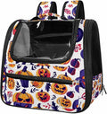 Pumpkin Helloween 16 Cat Backpack Carrier, Breathable Cat Carrier Large Space Bubble Pet Backpack for Kitty Small Dog