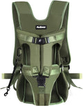 PetBonus Pet Front Dog Carrier Backpacks, Adjustable Pet Backpack, Legs Out Easy-fit Puppy Chest Carrier for Medium Small Dogs, Hands Free for Hiking, Cycling (Army Green, S)