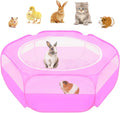 Amakunft Small Animal Pop-Up Playpen with Mesh Cover, 47'' x 23.6'' x 15'' Chicken Brooder Box, Play Pen Indoor Outdoor for Guinea Pigs, Bunny, Rabbits, Kittens
