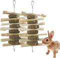 kathson Chinchilla Treats Bunny Chew Toys for Rabbits Teeth Grinding,Organic Bamboo Sticks Natural Toys for Hamsters 2 Pack