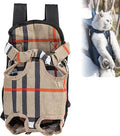 Portable Pet Carrier Backpack, Adjustable Pet Front Cat Dog Carrier Backpack Travel Bag for Small Medium Dogs Cats Puppies, Cat Backpack Carrier for Hiking Cycling (D, XL)