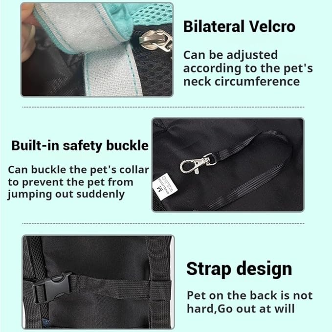 Portable Pet Carrier Backpack, Adjustable Pet Front Cat Dog Carrier Backpack Travel Bag for Small Medium Dogs Cats Puppies, Cat Backpack Carrier for Hiking Cycling (A, XL)