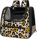 Modern Classic Leopard Print Pet Carrier for Dogs and Cats Soft Travel Kennel, Portable Foldable Bag