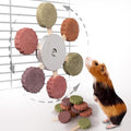 C-LIGHT Guinea Pig Chew Toy, 8 Pcs Timothy Hay Rabbit Treat Chew for Teeth, Rustproof Aluminum Spinner Chew Toy with Replaceable Treats for Chinchillas,Guinea Pigs, Bunny.