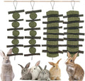 Rabbits Bunny Chew Toys Treats Natural Wood Timothy Hay Grass Cakes Balls Chew Toys Treats for Hamster Chinchilla Guinea Pigs 4pcs