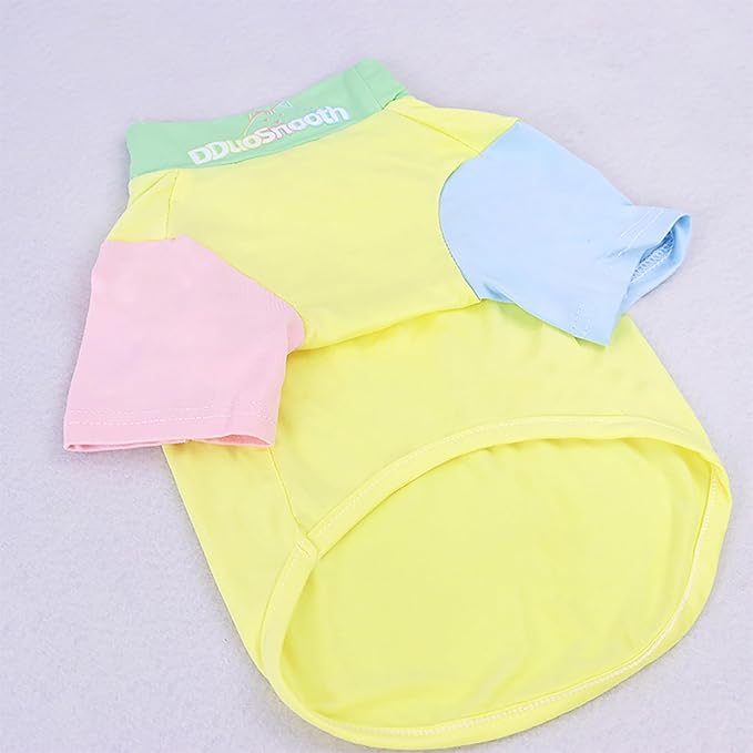 Custom Dog Birthday Shirt,Personalized Pet Apparel Print with Name Age Number,Pet Birthday Outfit,Lightweight Breathable Cotton Vest for Small Medium Large Dogs Cat (Dopamine Yellow, Medium)