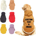 Custom Dog Hoodie, Personalized Sweatshirt with Photo Text Name Logo, Customized Hooded Sweater for Small Medium Large Dogs & Cats (Brown, X-Large)