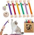 Bent Cat Rope Toy, Pet Chew Toys, Interactive Tease Toys for Cats and Kittens, Bite-Proof Playthings, Cotton Rope Kitten Toys Dental Care Stress Relief Pet Supplies (Medium 6 Pack)