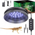 UVB Light for Reptiles with Dimming UVA UVB Reptile Light Fixture with Timer LED UVB Bulb for Bearded Dragon Gecko Turtle Chameleon Lizard Snake Adjustable Brightness Reptile Tank Accessories 6W Grey