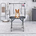 SoarFlash Pet Dog Grooming Table Foldable,Heavy Duty Foldable Pet Grooming Table with Arm & Noose & Mesh Tray, Maximum Capacity Up to 330lbs, 42inch, Black
