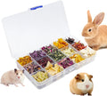 Bunny Treats, Treat Box with 15 Kind of Snacks for Rabbit, Hamster, Chinchilla, Guinea Pig and Other Small Pets, Chinchilla Treats, Guinea Pig Treat