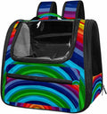 Rainbow Cat Carriers Dog Carrier Pet Carrier with Locking Safety Zippers for Cats, Kitties, Puppies and Small Dogs