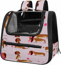Airline Approved Soft Sided Pet Carrier, Cute Dog Dachshund Pet Travel Bag for Cats & Dogs, Durable, Breathable Pet Travel Bag for Airplane, Car & Train