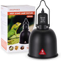 DXOPHIEX 5.5inch Deep Dome Reptile Heat Lamp Reptile Light Fixture UVB Light Fixture Max 100W for Bearded Dragon, Turtles, Snake and Lizard Terrarium