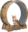 Cat Exercise Wheel,Cat Running Wheel ，Large Cat Wheel Exercise for Indoor Cats ，Cheap Cat Wheel，Cat Treadmill Wheel with Locking Mechanism (Rustic, 35.4”)