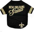 NFL New Orleans Saints T-Shirt for Dogs & Cats, Medium. Football Dog Shirt for NFL Team Fans. New & Updated Fashionable Stripe Design, Durable & Cute Sports PET TEE Outfit