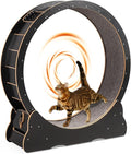 VINGLI Cat Wheel, Large Exercise Wheel for Indoor Cats, Silent Cat Running Wheel with Safety Lock, Black (43.3 inch)