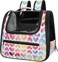 Airline Approved Soft Sided Pet Carrier, Watercolor Colorful Rainbow Love Pet Travel Bag for Cats & Dogs, Durable, Breathable Pet Travel Bag for Airplane, Car & Train