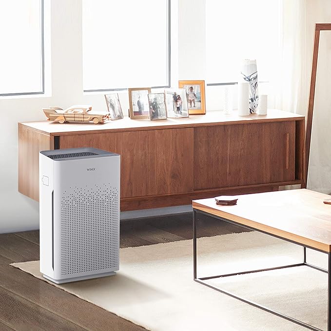 WINIX AM90 Air Purifier for Home Large Room Up to 1740 Ft² in 1 Hr With Air Quality Monitor, True HEPA, Carbon Filter and Auto Mode, Captures Pet Allergies, Smoke, Dust