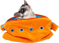 Meow&Woof Sugar Glider Bonding Pouch Small Pet Carrier Bag Sling with Strap Critter Cuddler for Gliders Ferret, Rat, Hedgehog, Hamster Outdoor-Orange