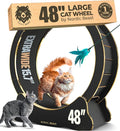 Gold 48'' XL Cat Wheel – Safe, Quiet & Stable Exercise Wheel for Large Indoor Cats up to 45 lbs – 15.7'' Extra-Wide Surface Fits 2 Cats Side by Side & Prevents Wobbling, 1-Year Warranty
