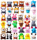 JOYIN 72 Pack Mini Animal Plush Toy Assortment (72 Units 3" Each),Bulk Stuffed Animals Party Favors for Kids, Small Animals Plush Keychain Decoration, Carnival Prizes, Christmas Party Favors