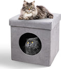 ASPCA-Indoor Cat Condo for Small Cats | Cozy Cat House for Indoor Cats & Kittens | Washable & Foldable | Compact Cat Houses & Condos for Play, Rest & Privacy | Easy to Assemble |12.5" x1.3.4"