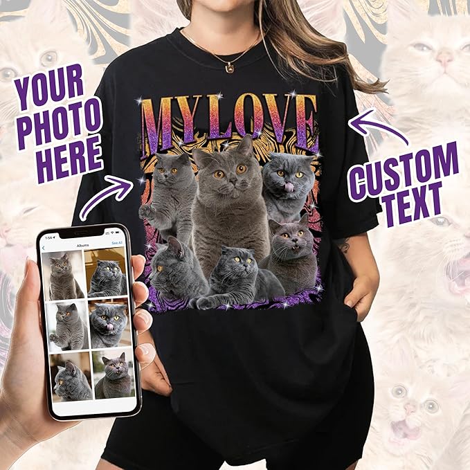 Custom Bootleg Rapper Graphic Tees Shirt – Retro 90s Vintage Style, Personalized Gift for Girlfriend, Birthday, Valentine