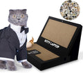 Toy Cat Laptop with 2 Scratchboards + Catnip Mouse Toy for Cats + 50pack Cat Sticker - Interactive Eco-Friendly Cat Computer with Scratch Pad Laptop for Cats - Mini Cat Laptop