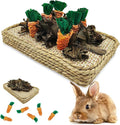 Hamiledyi Pet Fun Bunny Chew Toy Rattan Grass Scratcher Rabbit Enrichment Climbing Play Carrot Digging Toys for Bunnies Rabbits Guinea Pigs Parrots Ferret Hedgehog Squirrel and Other Rodents