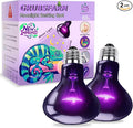 60W Reptile Night Light Bulb, UVA Heat Lamp – Simulated Natural Moonlight Purple Basking Bulb for Bearded Dragon, Lizard, Snake, Turtle, Chameleon, Amphibians, Aquarium & Terrarium Use
