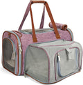 Mr. Peanut's Expandable Airline Approved Soft Sided Pet Carrier, Low Profile Gold Series Tote, Premium Brand Self Locking Zippers, Plush Faux Fleece Bedding with a Sturdy Plywood Base