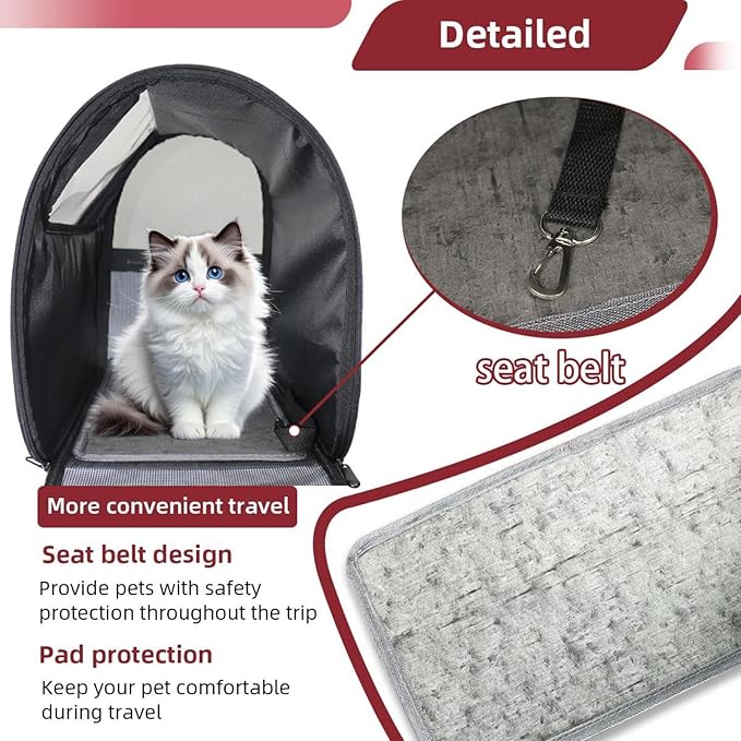 Dog Carrier Backpack for Small Pets - Cat & Dog Backpack for Hiking, Camping or Travel, Pumpkin Helloween0
