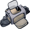 Airline Approved Cat Carrier Under Seat, 4-Way Expandable & Collapsible Soft-Sided Pet Carrier with Removable Fleece Pad - TSA Compliant for Cats, 18x11x11.5in Car & Plane Travel, Vet Visits
