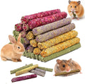 33 Pcs Rabbit Chew Sticks, Rabbit, Guinea Pig Toys, Natural Timothy Grass Molar Teeth Stick, Mixing Natural Flowers Chewing Toy, Small Animals Treats