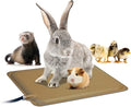 K&H Pet Products Small Animal Outdoor Heated Pad, Waterproof, Chew Resistant, Safety Listed, Indoor Outdoor Heater Warming Pad for Cat Houses, Rabbit Hutches, or Chick Brooders - 12 X 9in Tan 20W