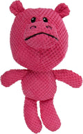 goDog Checkers Hippo Squeaky Plush Dog Toy, Chew Guard Technology - Pink, Large